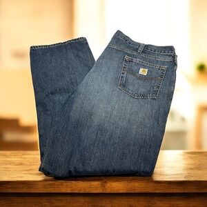 Carhartt Men's Relaxed Fit 5-Pocket Holter Jeans 46X32 Style: 101483 968 EUC!